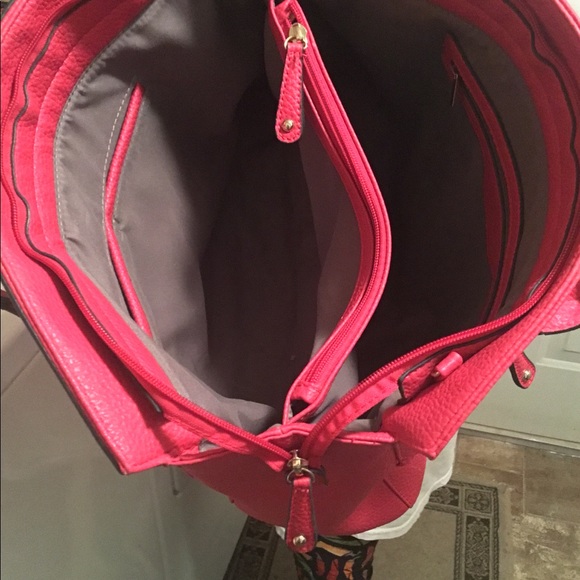 Pink Leather Purse Large w/shoulder strap ONLY - Picture 5 of 6